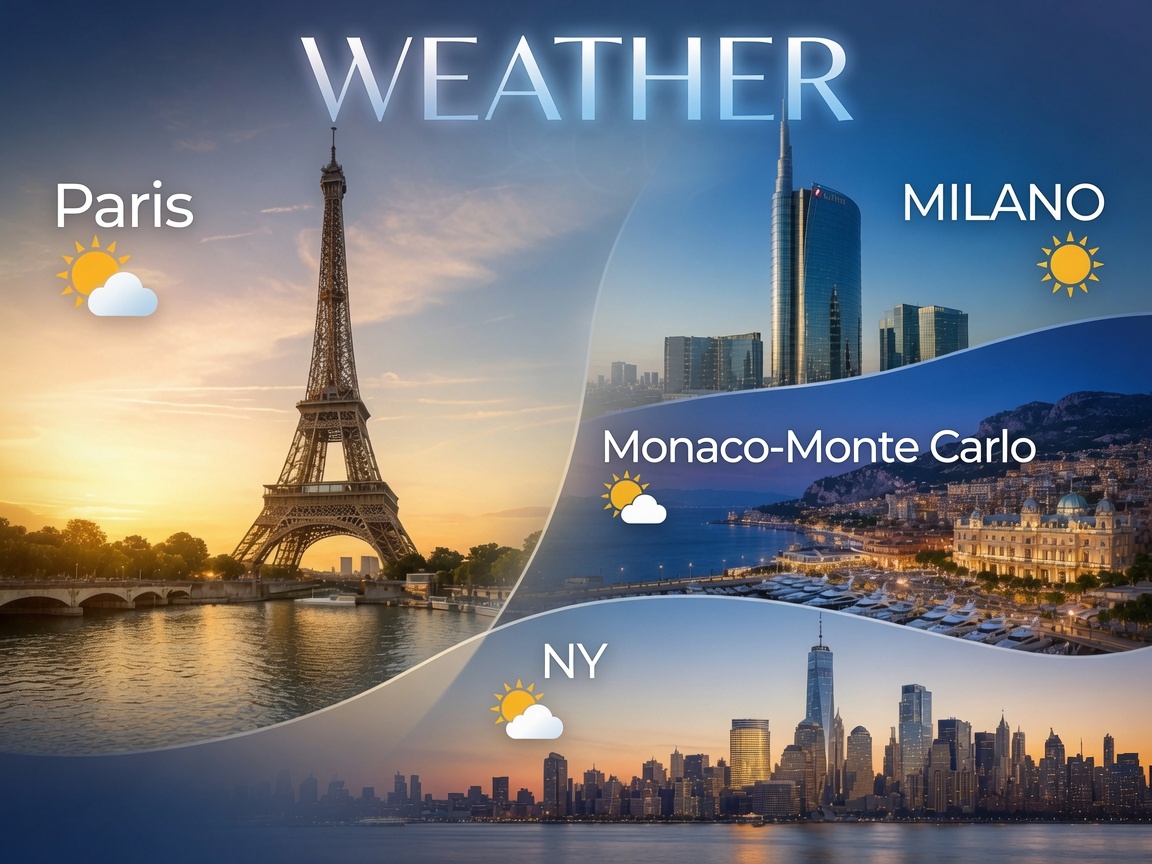 Previsioni meteo – Parigi, Monaco Monte-Carlo, Milano, New York per giovedì 15 ottobre 2026